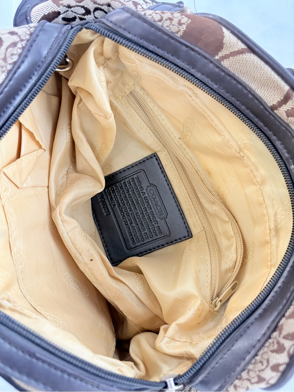 Coach Brown Logo-Print Satchel with Buckle Accent - Picture 2 of 6